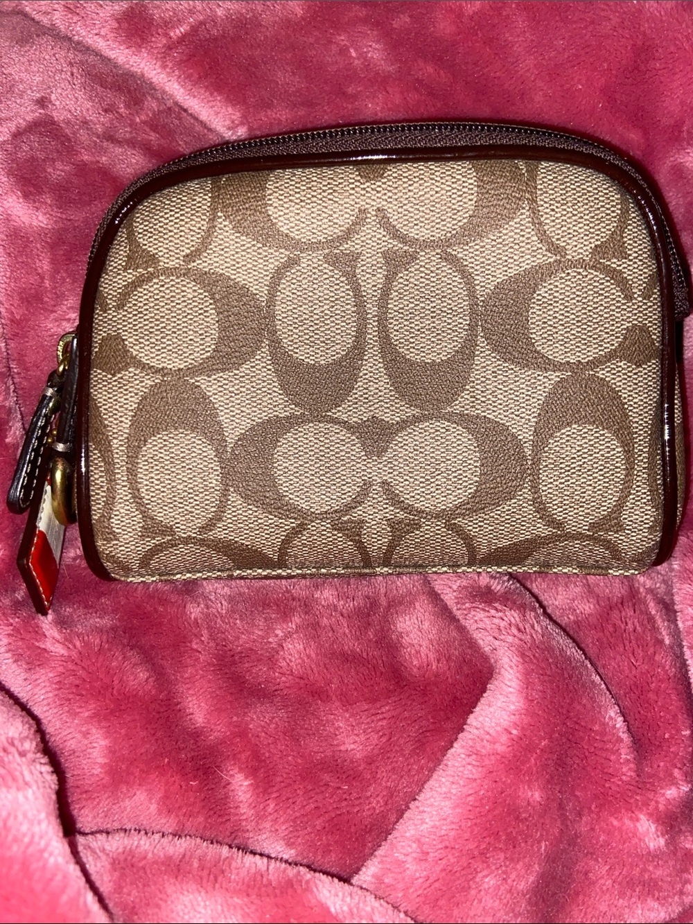 Coach Y2K Vintage Heritage Tattersall Cosmetic Case EUC - Picture 2 of 5
